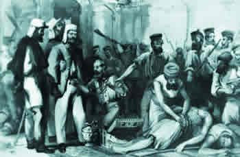 The ransacking by the British at Lucknow